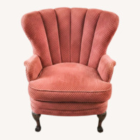 Vintage/Antique Red Fabric Armchair