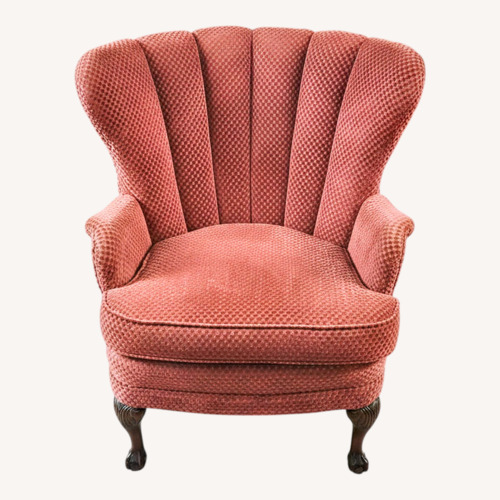 Used Vintage/Antique Red Fabric Armchair for sale on AptDeco