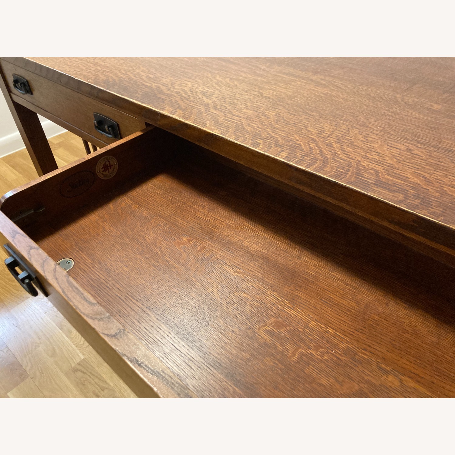 Stickley Brothers Furniture Dark Brown Wood Desk - image-11