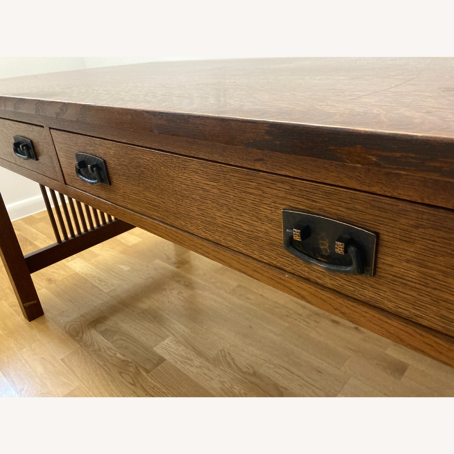 Stickley Brothers Furniture Dark Brown Wood Desk - image-7