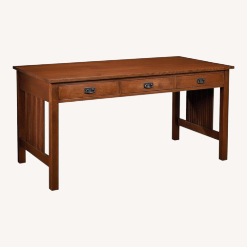 Used Stickley Brothers Furniture Dark Brown Wood Desk for sale on AptDeco