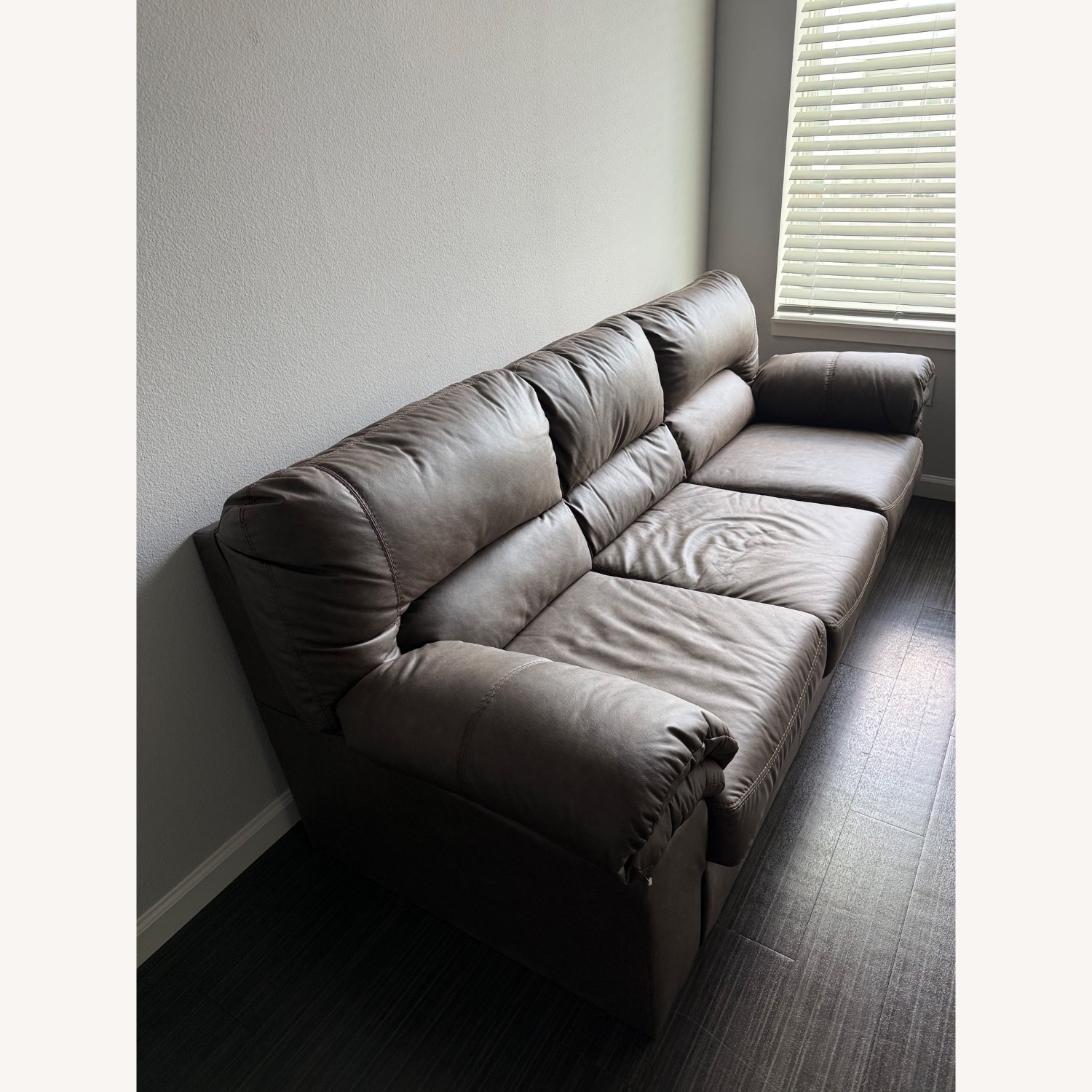 Ashley Dark Brown 3+ Seater Sofa - image-2