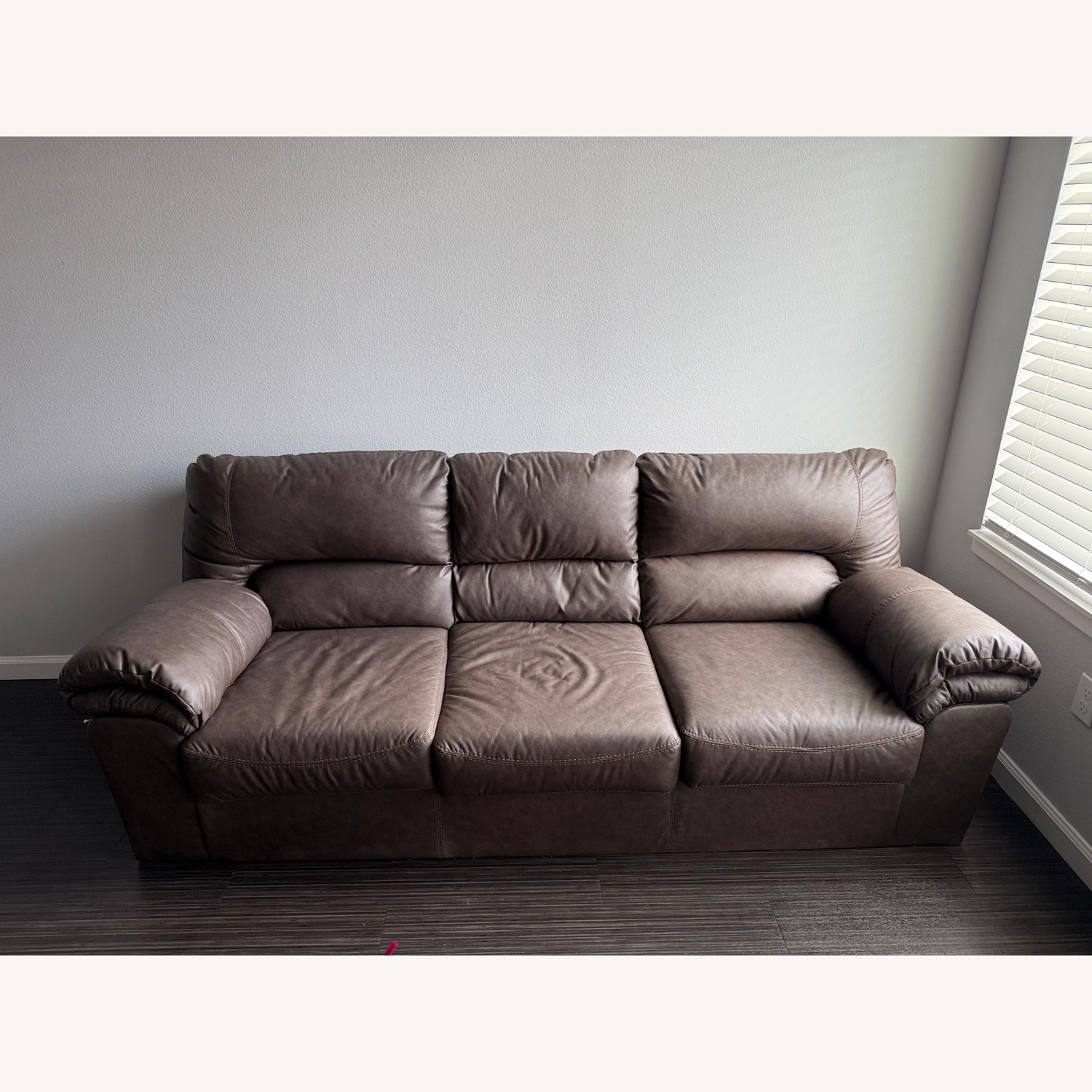 Ashley Dark Brown 3+ Seater Sofa - image-1