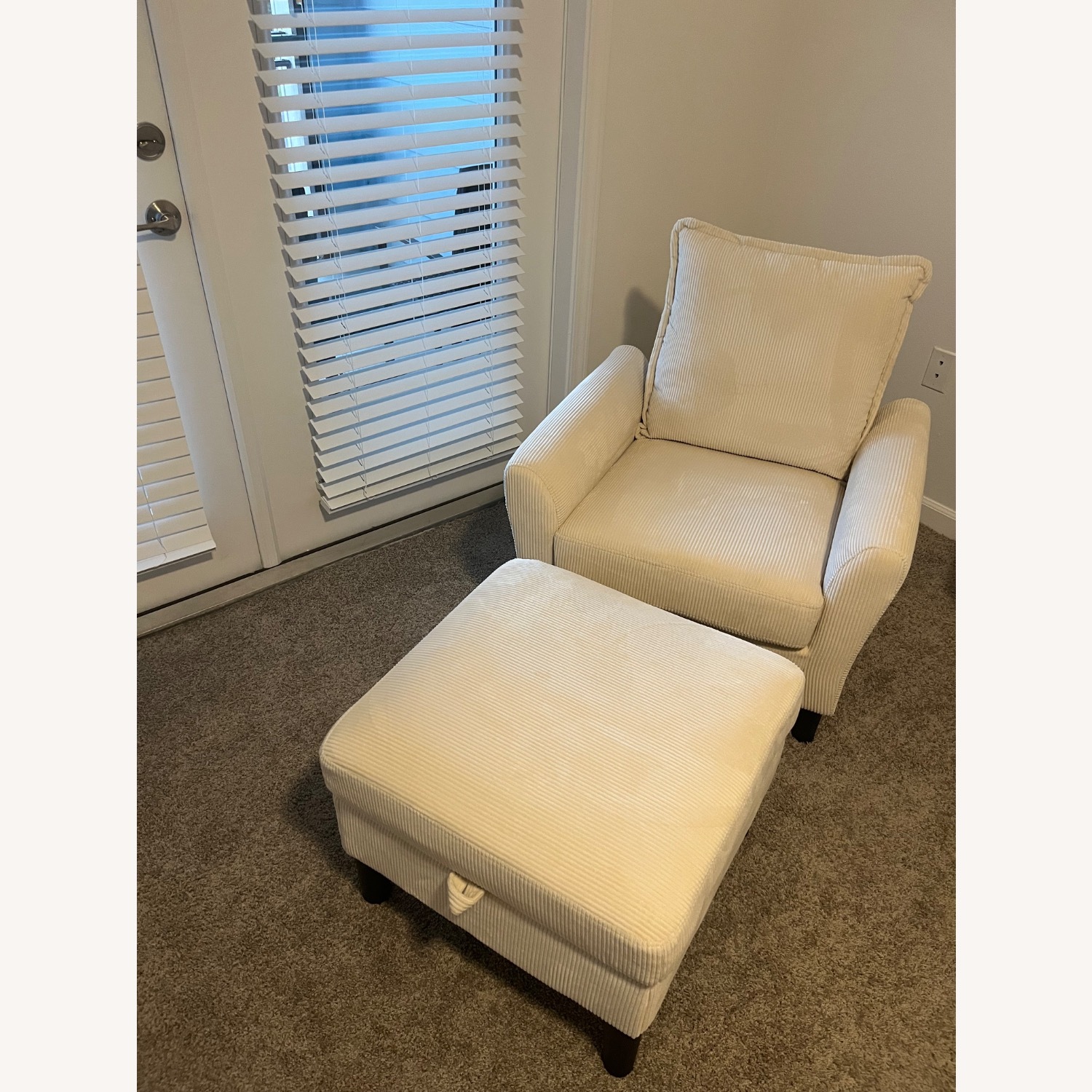 Wayfair Couch, Chair and Foot Stool with Storage  - image-5