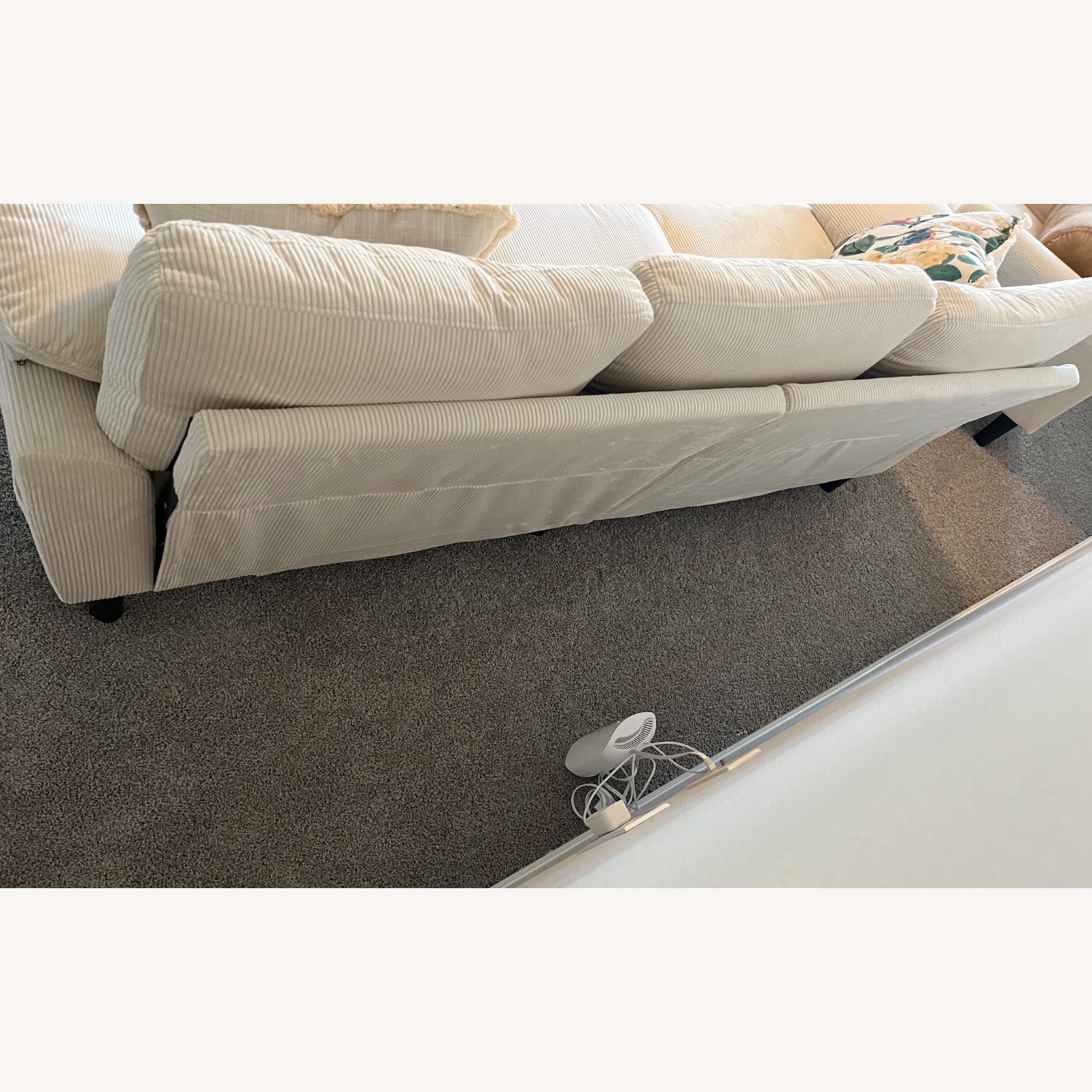 Wayfair Couch, Chair and Foot Stool with Storage  - image-2