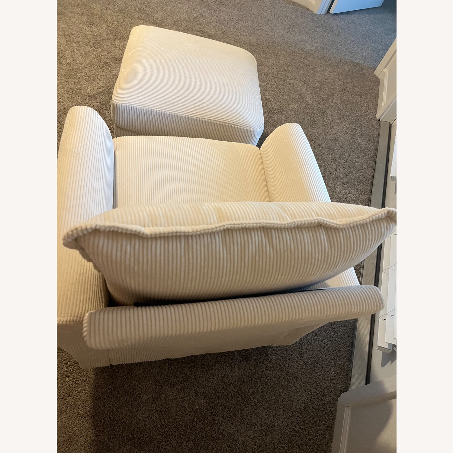 Wayfair Couch, Chair and Foot Stool with Storage  - image-6