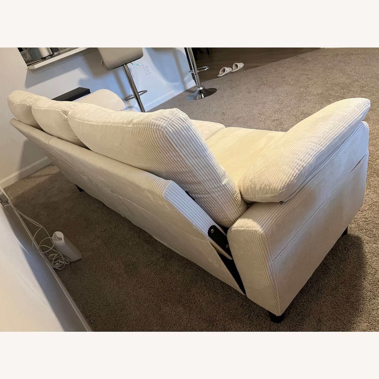 Wayfair Couch, Chair and Foot Stool with Storage  - image-8