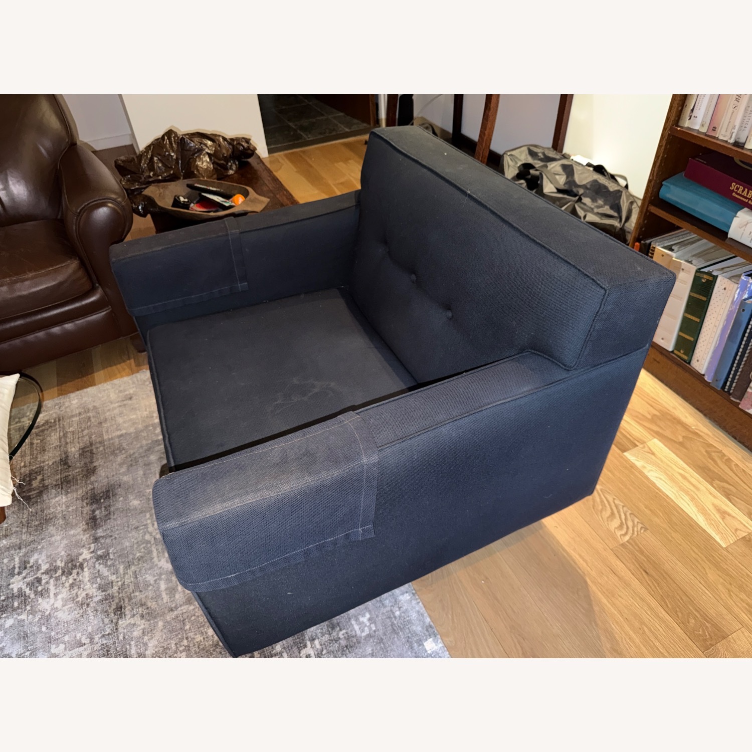 Room & Board Blue Fabric Armchair - image-2