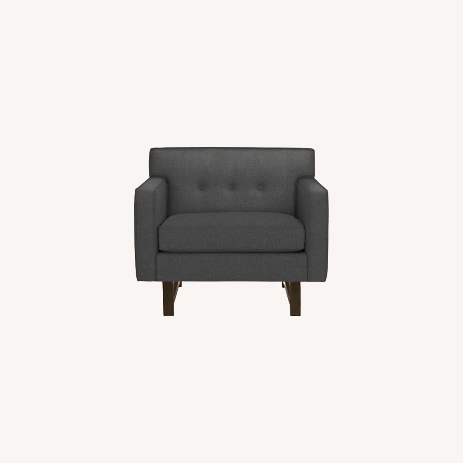 Room & Board Blue Fabric Armchair - image-4