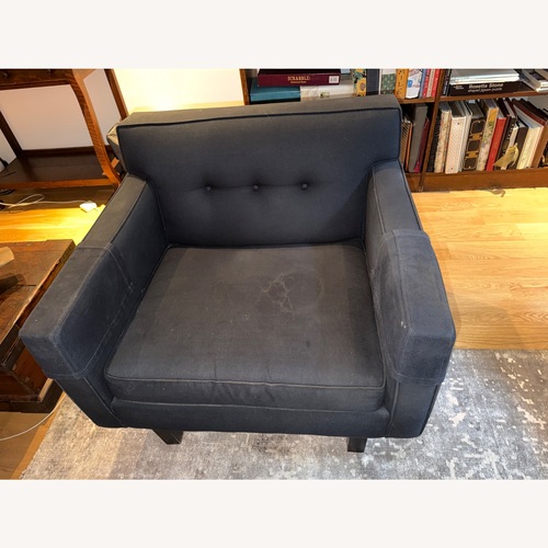 Used Room & Board Blue Fabric Armchair for sale on AptDeco