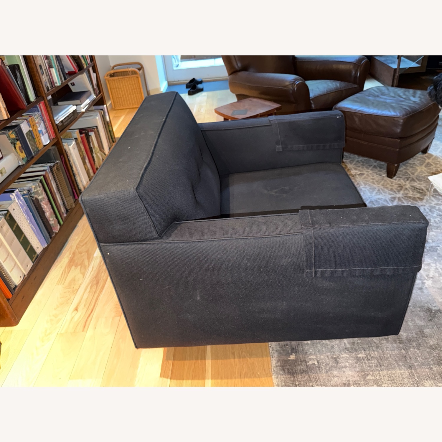 Room & Board Blue Fabric Armchair - image-3