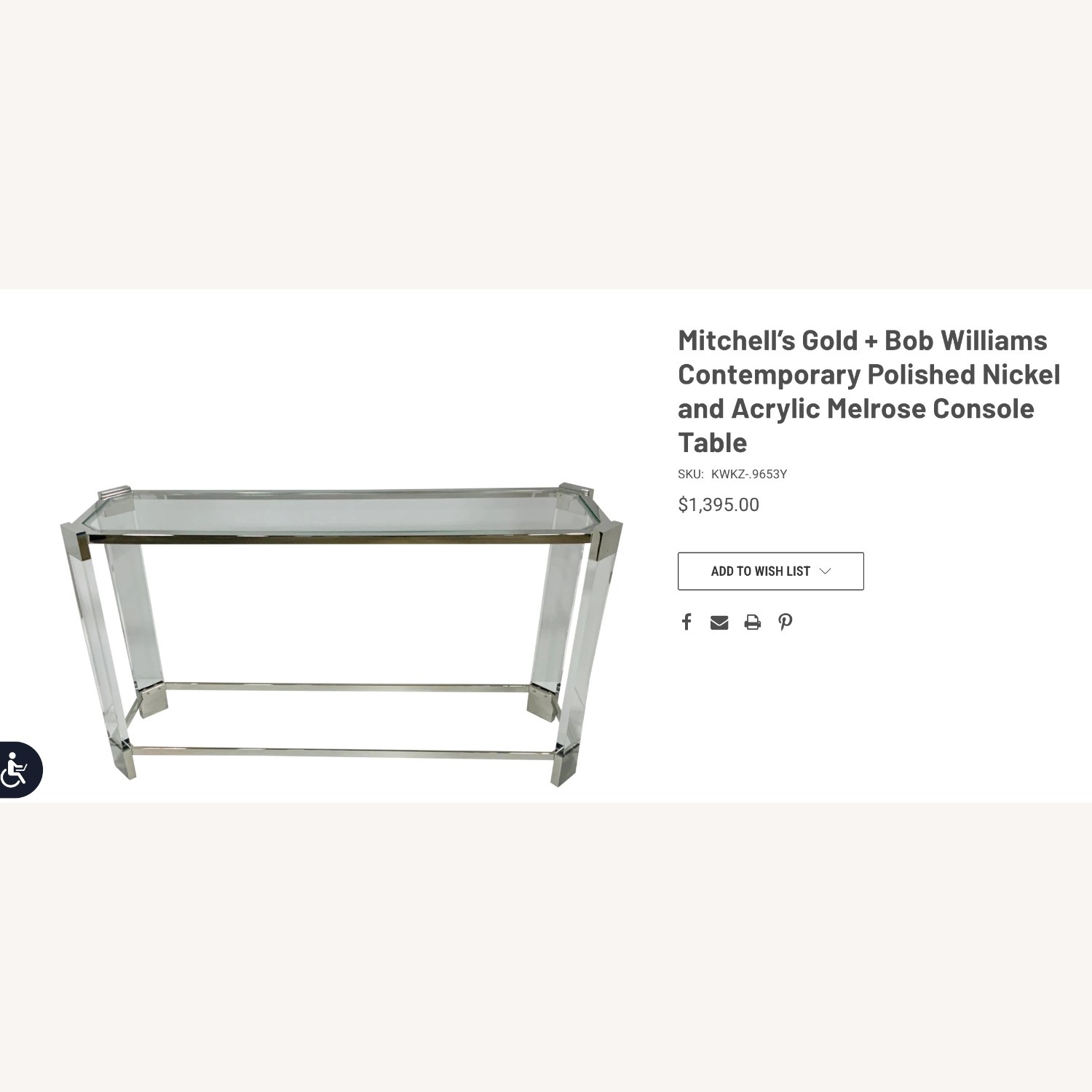 Mitchell Gold + Bob Williams Console Table - image-4