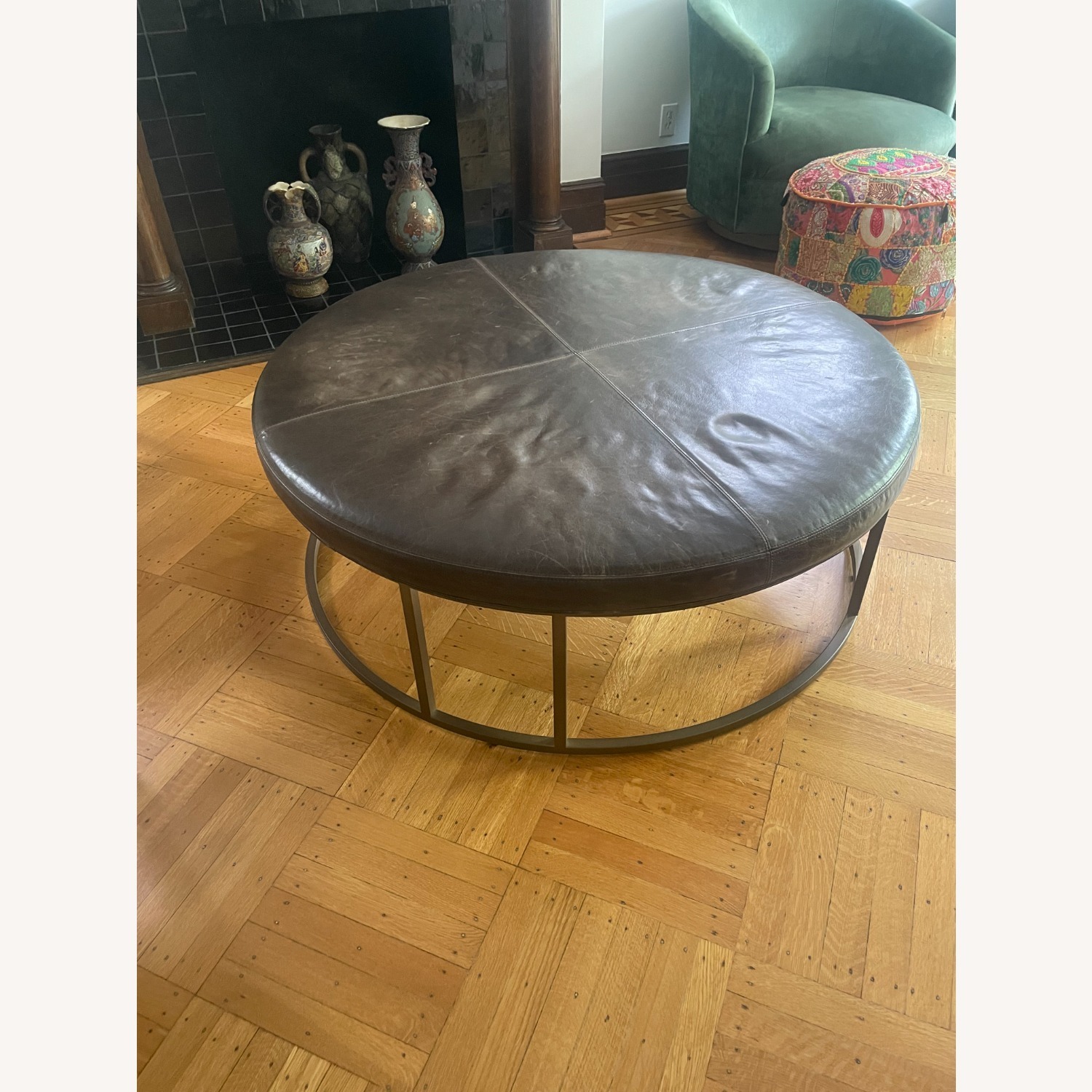 Mitchell Gold + Bob Williams Carmen Dark Brown Ottoman - image-1