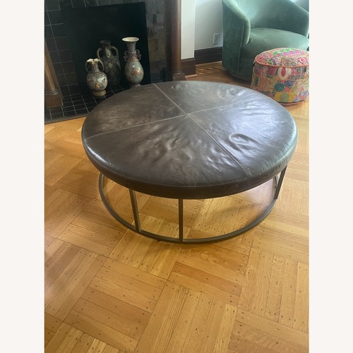 Used Mitchell Gold + Bob Williams Carmen Dark Brown Ottoman for sale on AptDeco