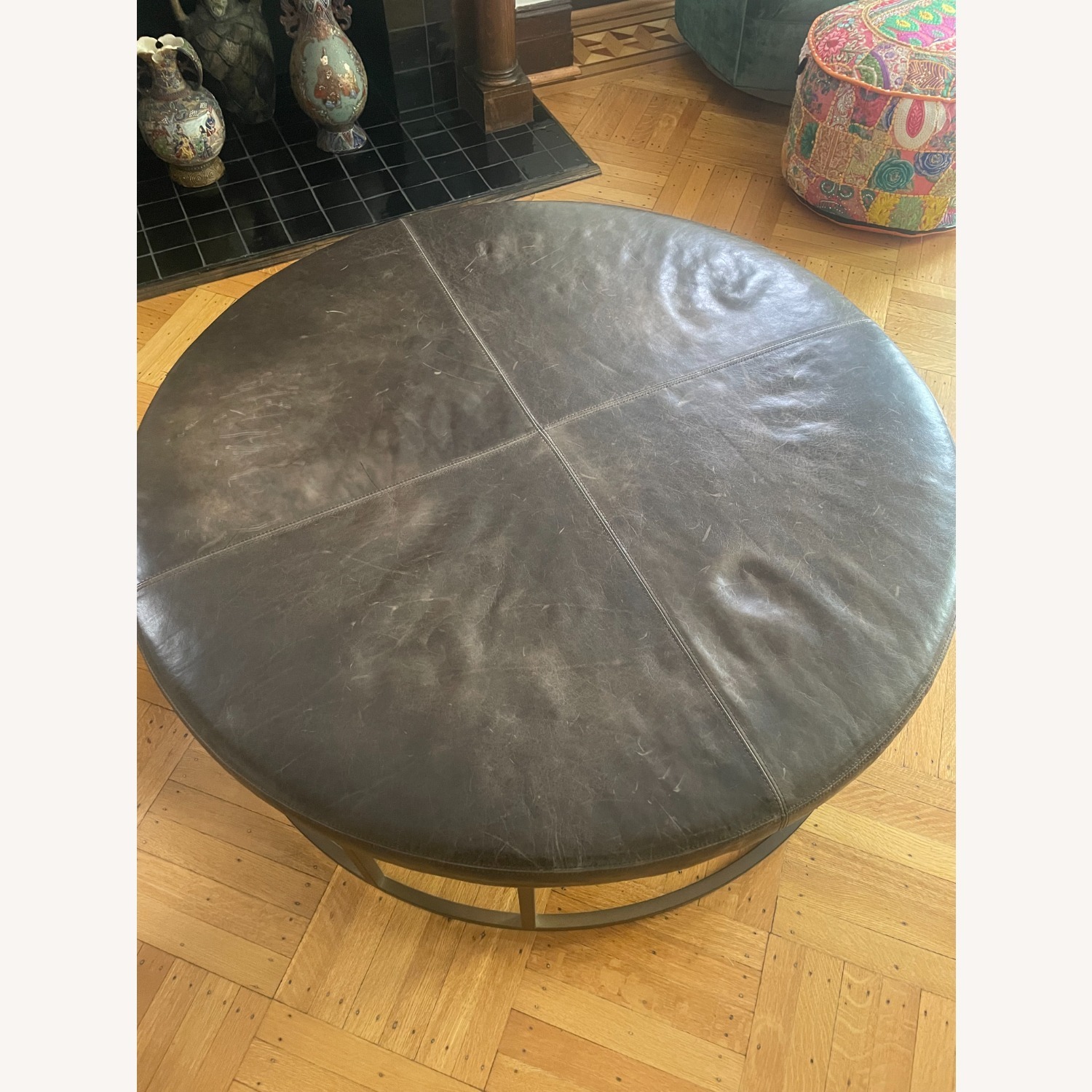 Mitchell Gold + Bob Williams Carmen Dark Brown Ottoman - image-3