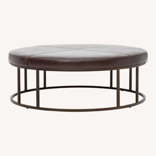 Used Mitchell Gold + Bob Williams Carmen Dark Brown Ottoman for sale on AptDeco