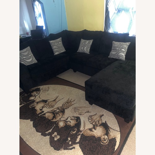 Used Black Fabric 3+ Piece Sectional for sale on AptDeco