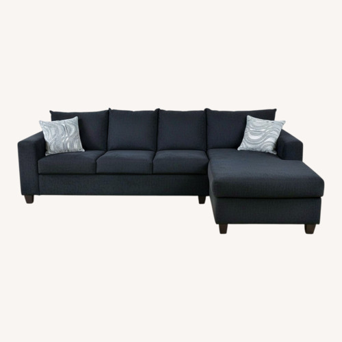 Used Black Fabric 3+ Piece Sectional for sale on AptDeco
