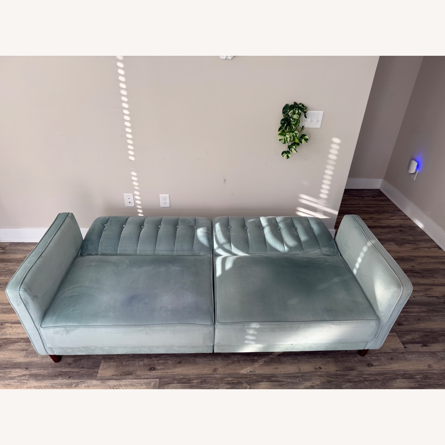 Target Green Velvet 3+ Seater Sofa - image-1