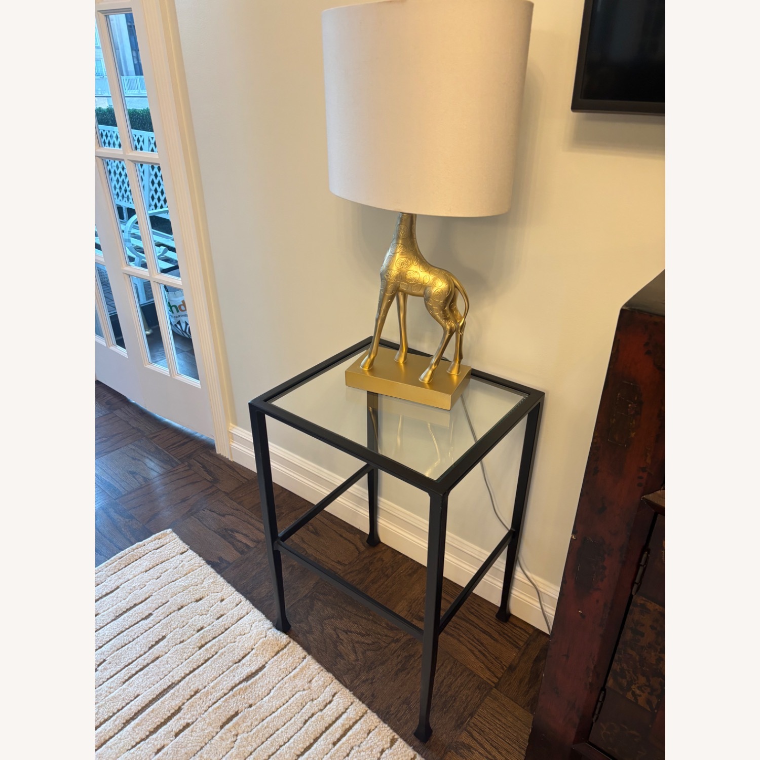Pottery Barn Tanner Black Glass Coffee Table - image-7