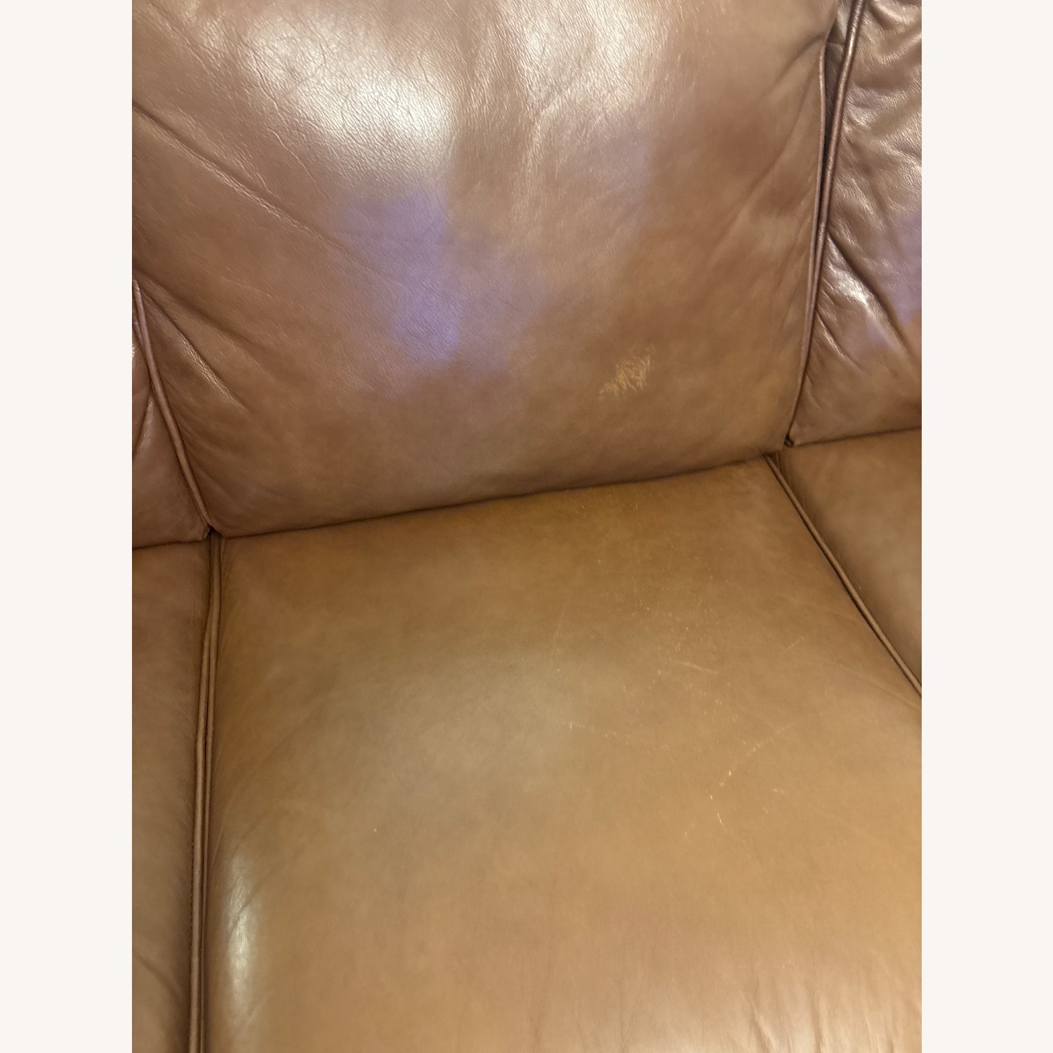 Pottery Barn Dark Brown Leather Sofa - image-4