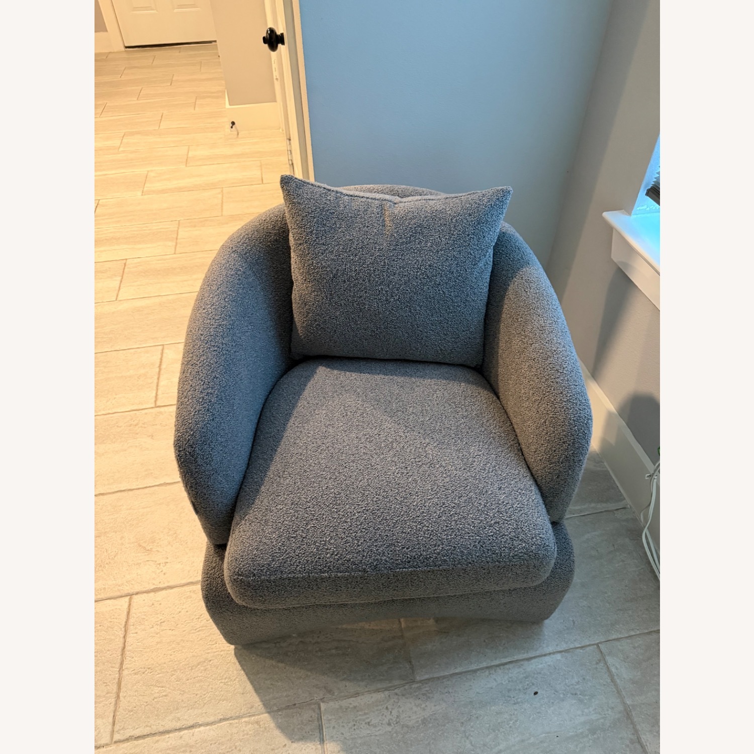 Amazon Light Gray Accent Chair - image-3