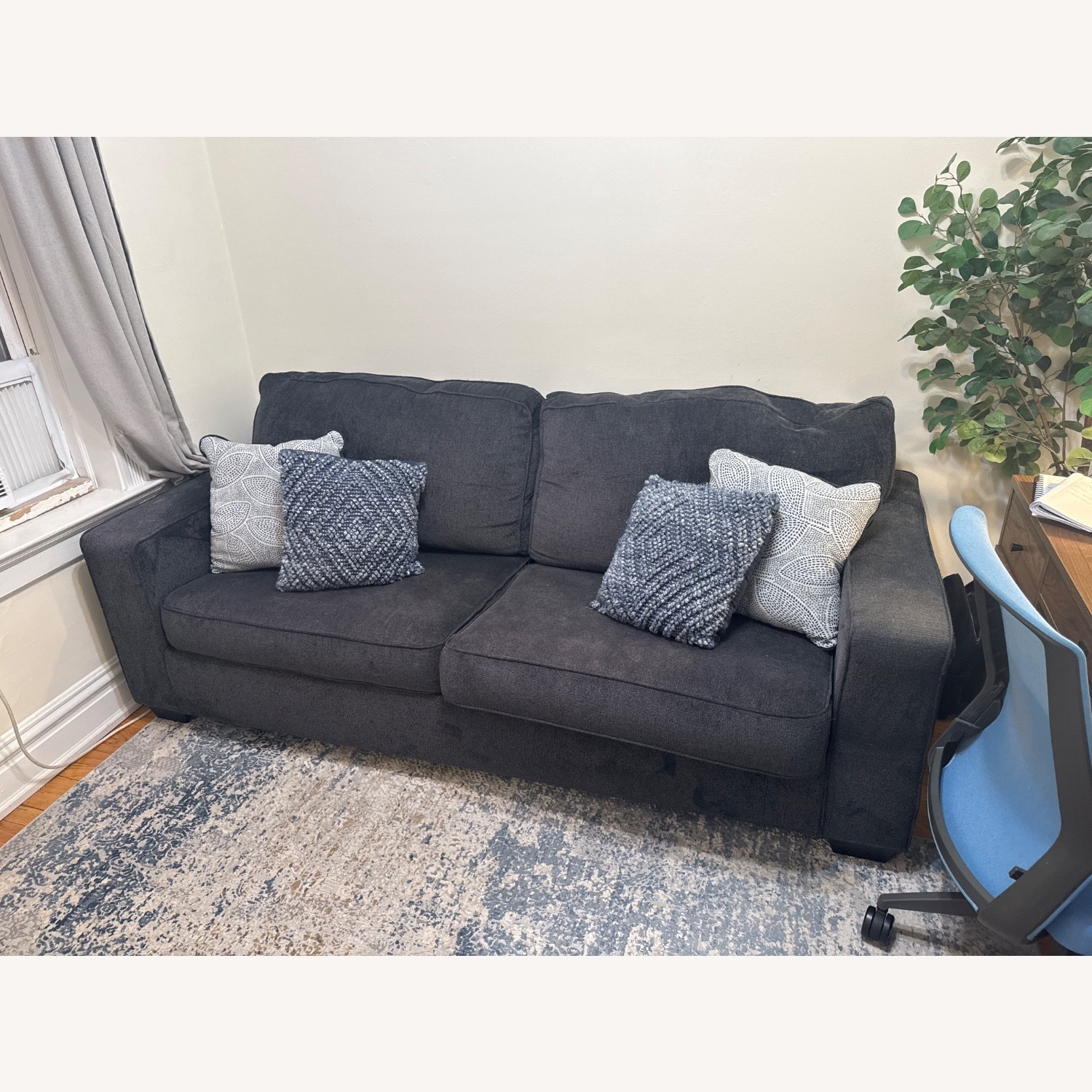 Ashley Furniture Altari Black Fabric Sleeper Sofa - image-2