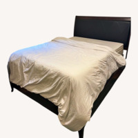 Ashley Furniture Dark Brown Wood Queen Bed