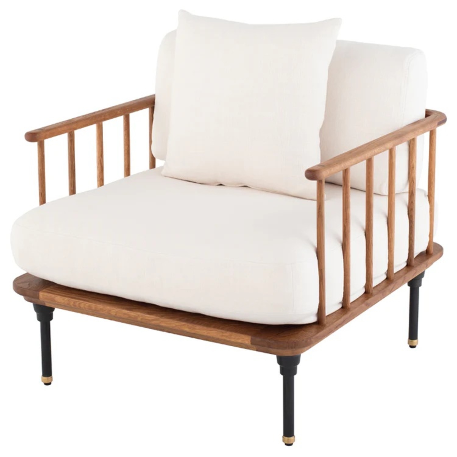 District Eight Distrikt Oak Brass Chairs Pair - image-5