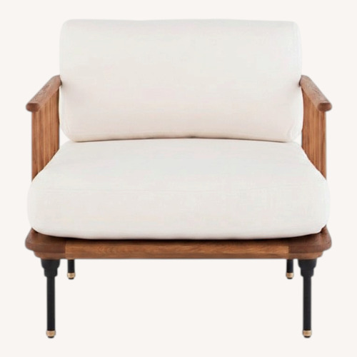 Used District Eight Distrikt Oak Brass Chairs Pair for sale on AptDeco
