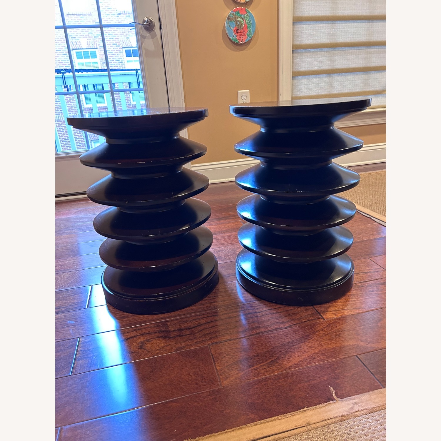 Ethan Allen Dark Brown Wood Side Tables - image-4