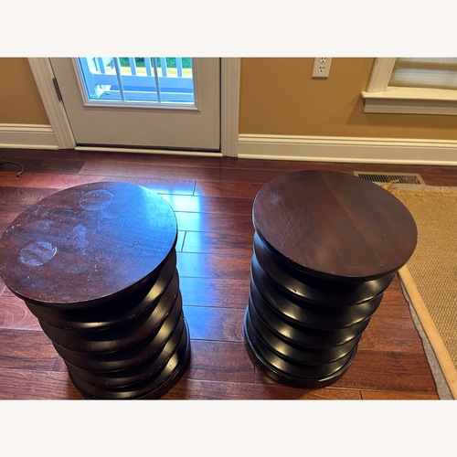 Used Ethan Allen Dark Brown Wood Side Tables for sale on AptDeco
