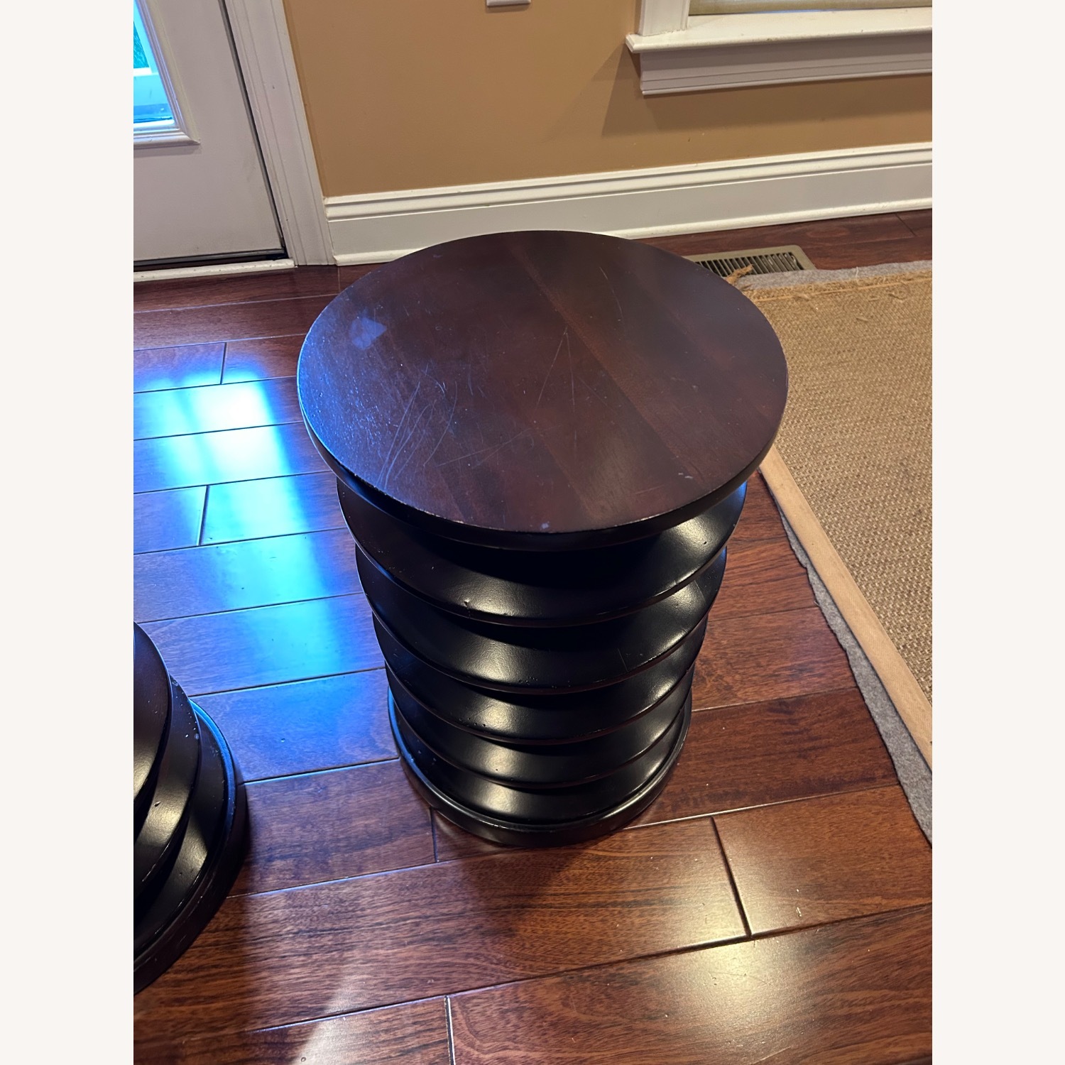 Ethan Allen Dark Brown Wood Side Tables - image-2