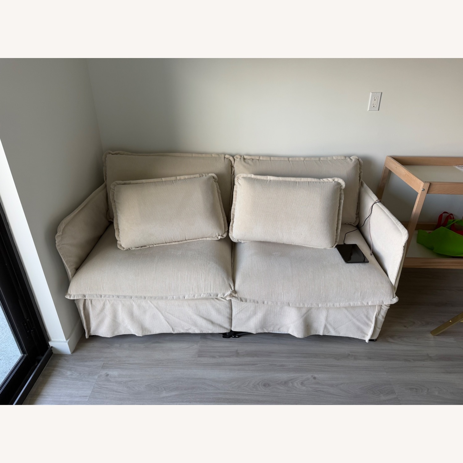 Anabei Eggshell White 2 Seater Sofa - image-1