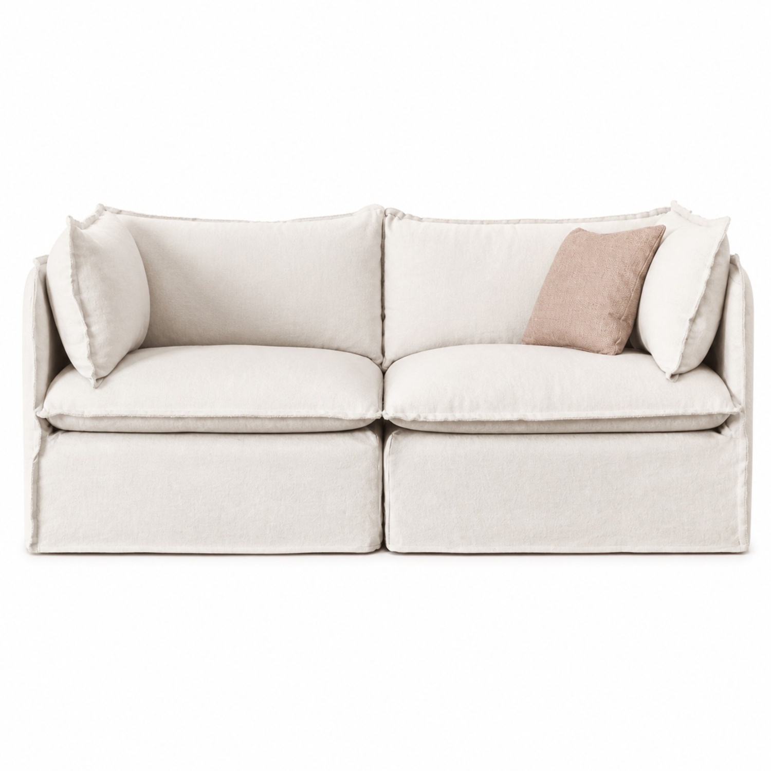 Anabei Eggshell White 2 Seater Sofa - image-5