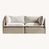 Anabei Eggshell White 2 Seater Sofa