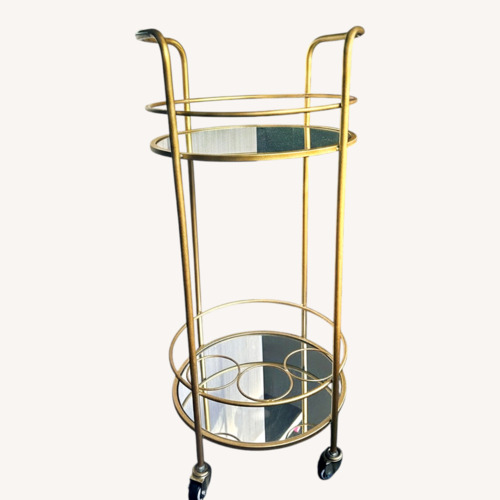 Used Home Goods Mirrored Glass Bar Cart for sale on AptDeco