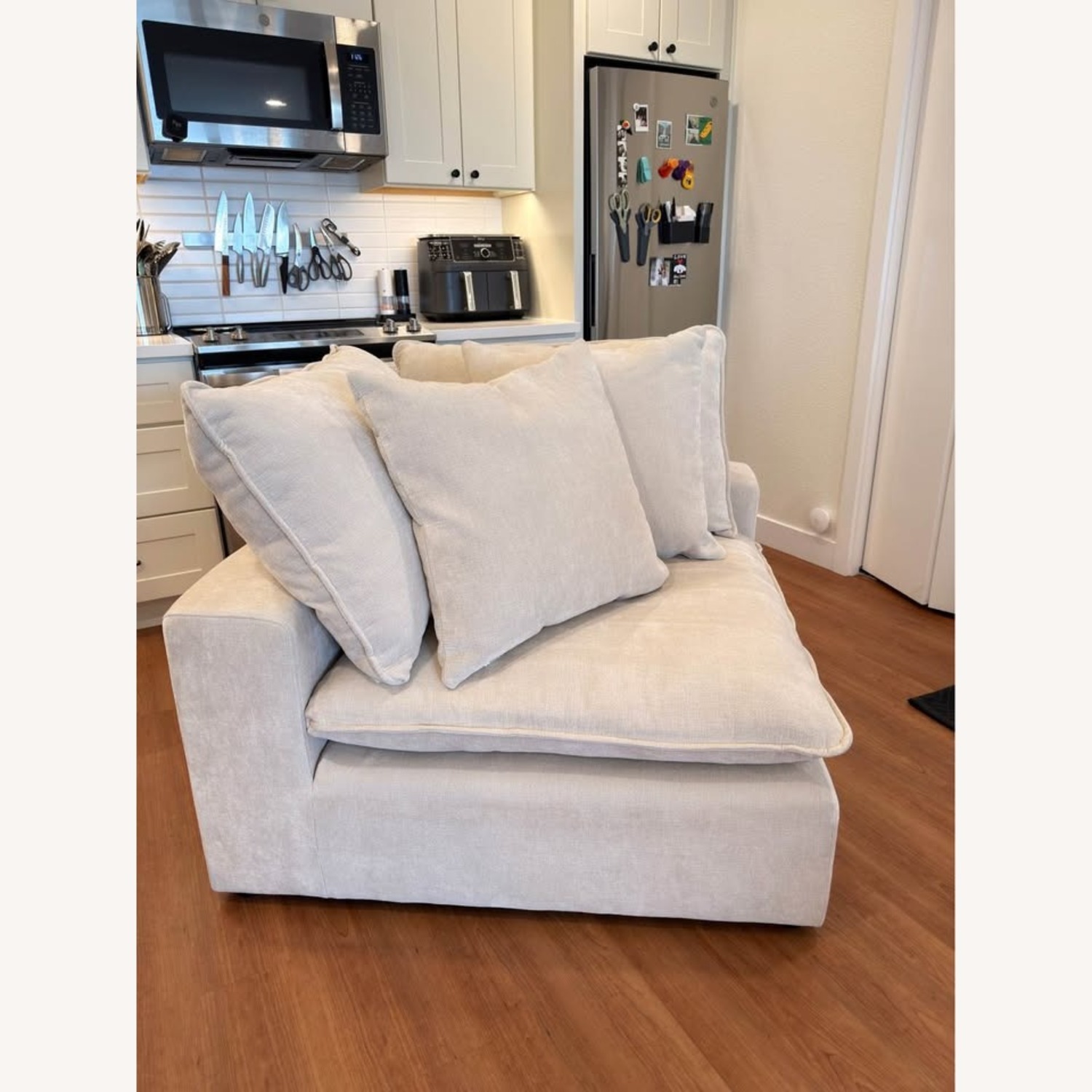 Single Costco Sereen Corner Wedge Chair - Cream  - image-1