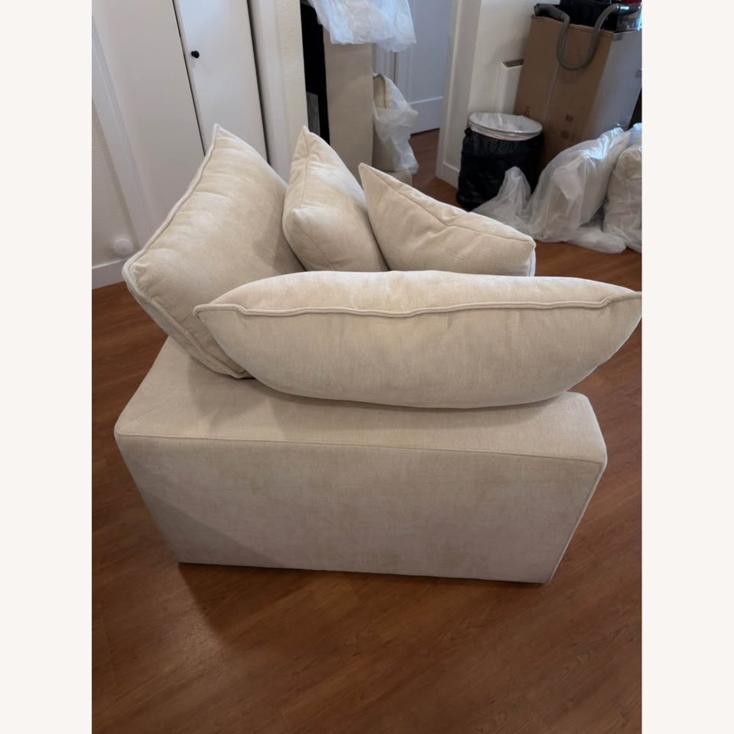 Single Costco Sereen Corner Wedge Chair - Cream  - image-3