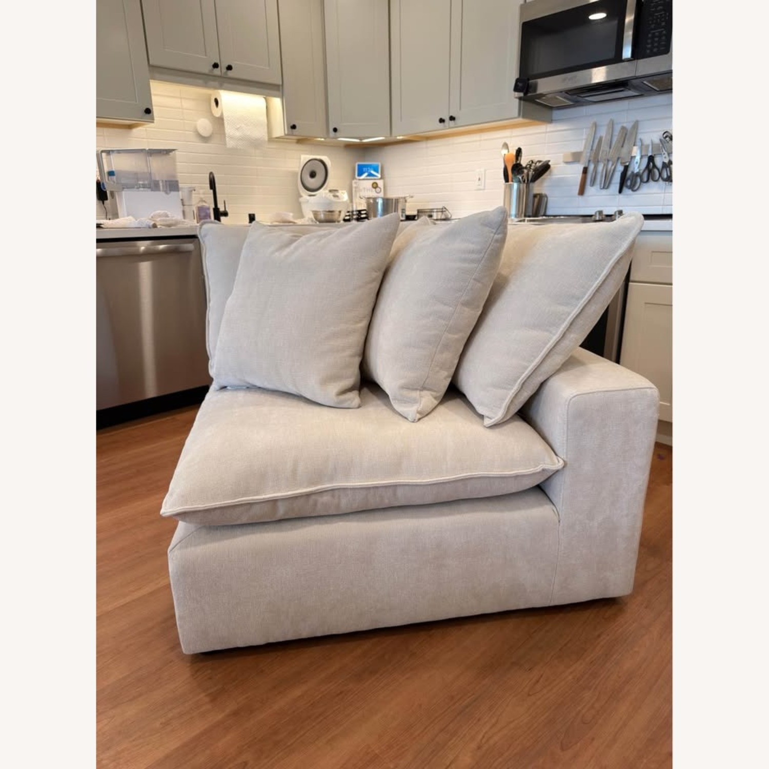 Single Costco Sereen Corner Wedge Chair - Cream  - image-2