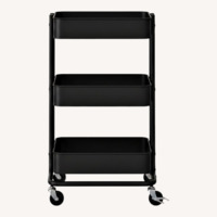 IKEA Black Metal Bar Cart