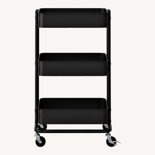Used IKEA Black Metal Bar Cart for sale on AptDeco