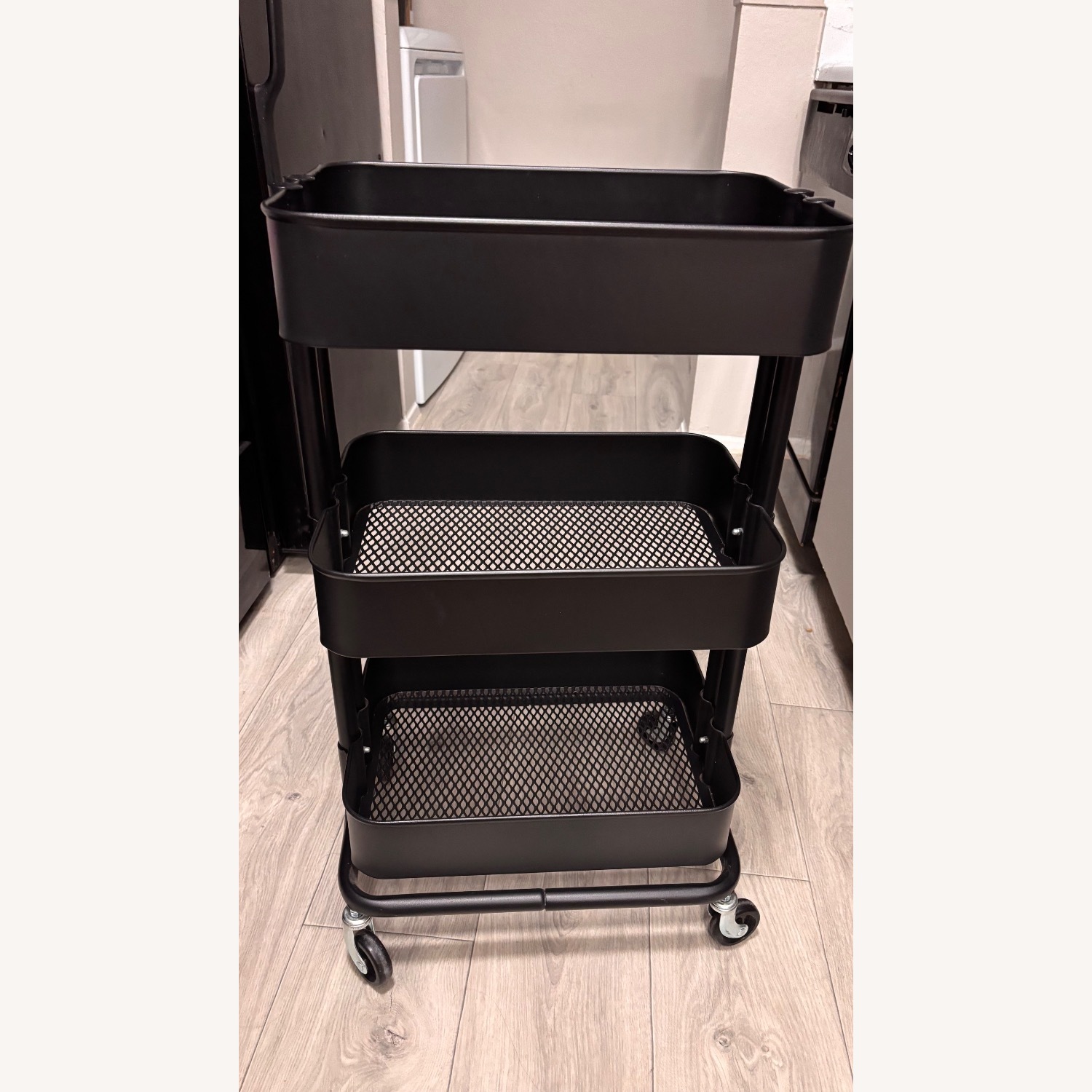 IKEA Black Metal Bar Cart - image-2