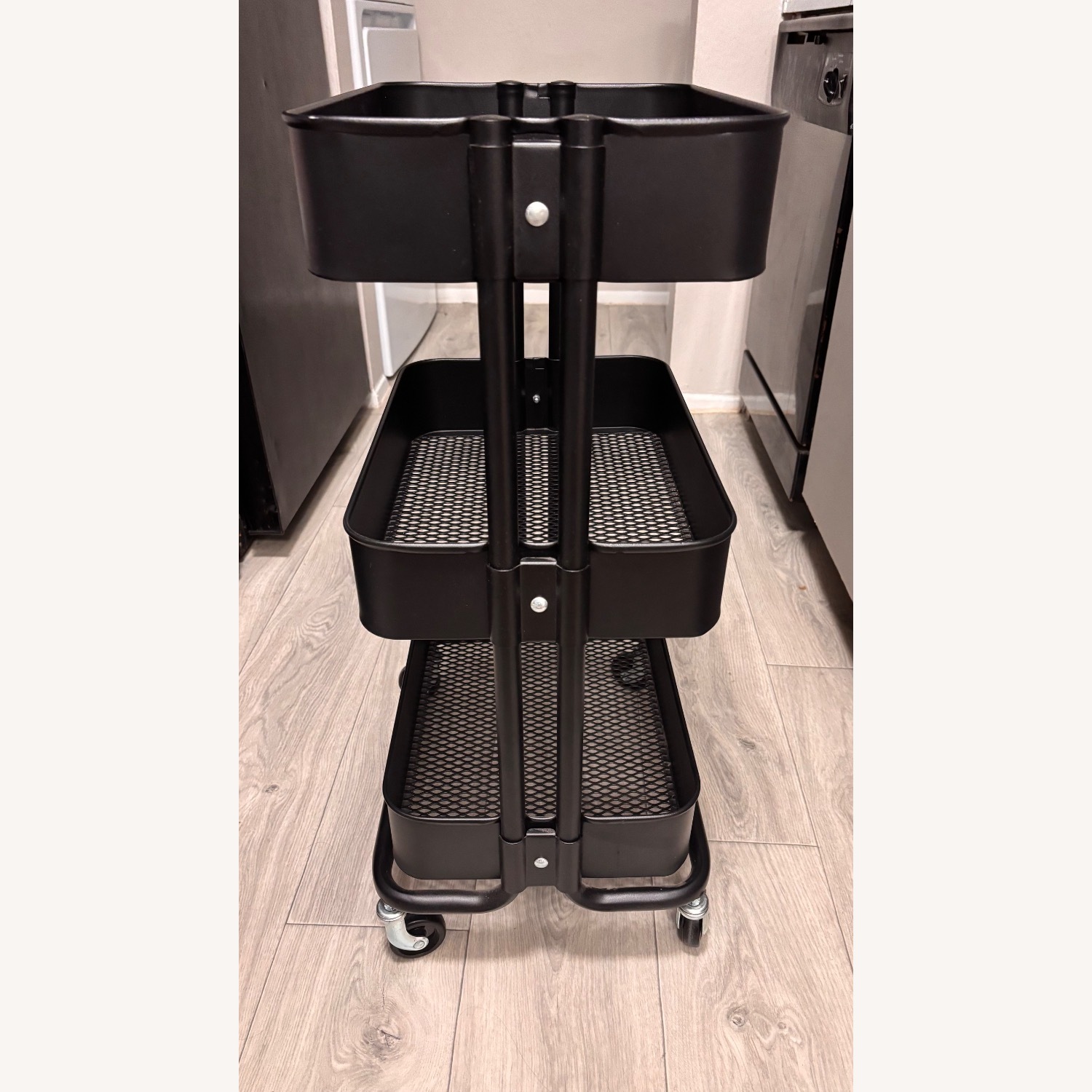 IKEA Black Metal Bar Cart - image-3