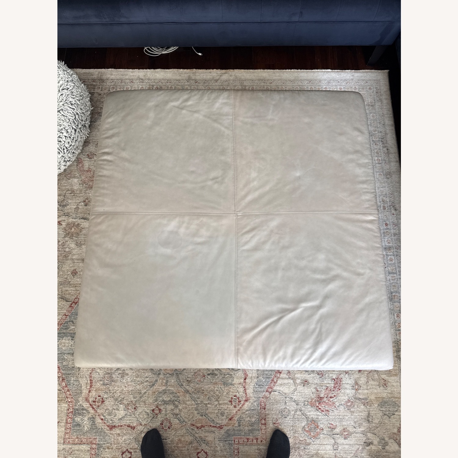 Mitchell Gold + Bob William Carmen Leather Ottoman - image-5