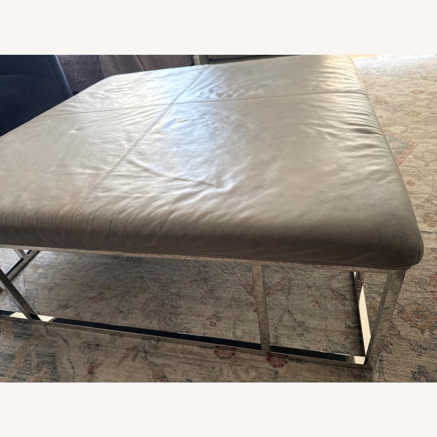 Mitchell Gold + Bob William Carmen Leather Ottoman - image-8
