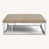 Mitchell Gold + Bob William Carmen Leather Ottoman