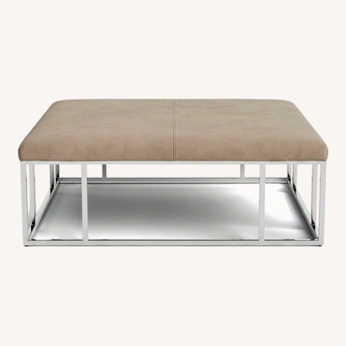 Used Mitchell Gold + Bob William Carmen Leather Ottoman for sale on AptDeco