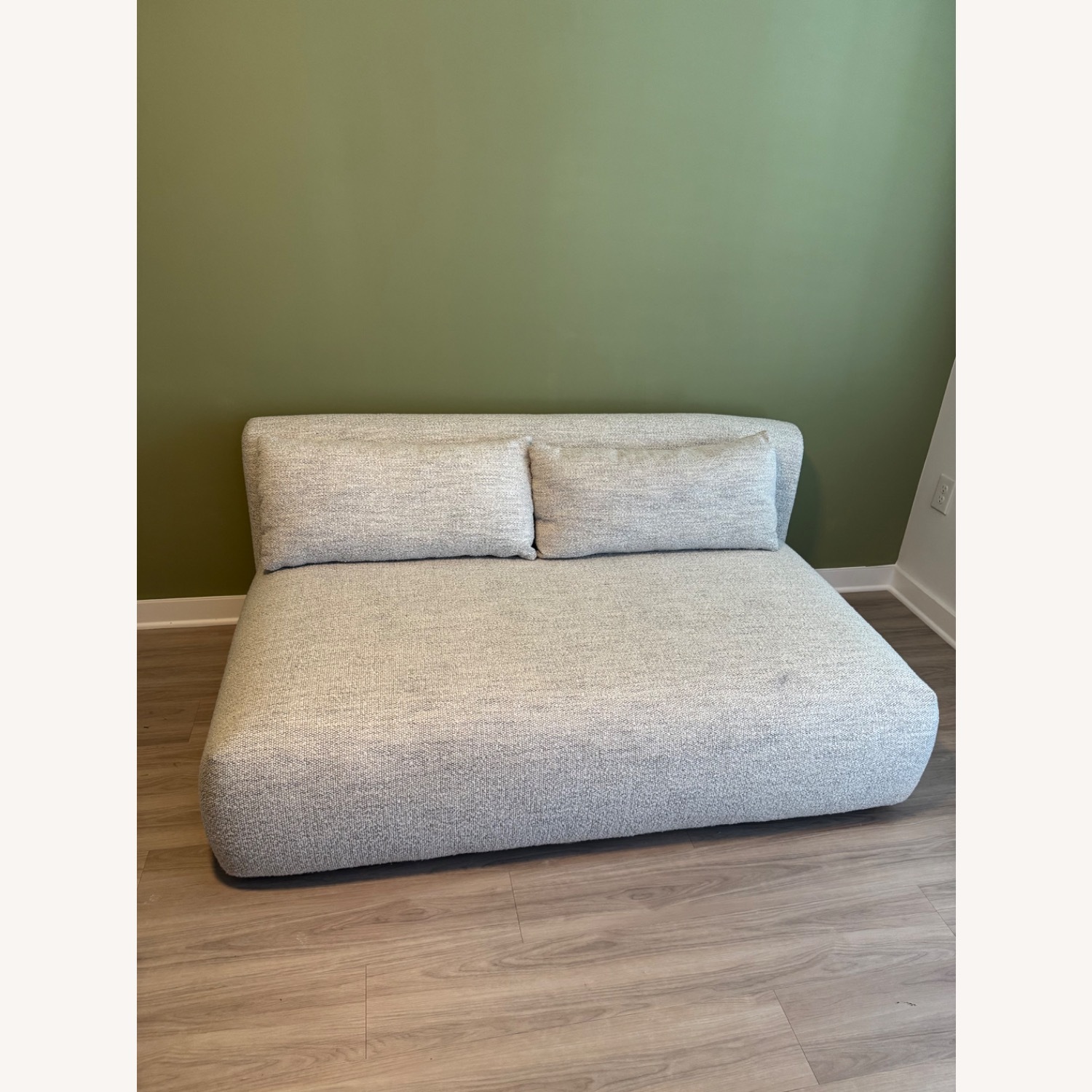 Joybird White Fabric 2 Piece Sectional - image-2