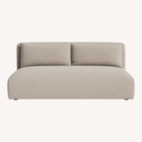 Joybird White Fabric 2 Piece Sectional